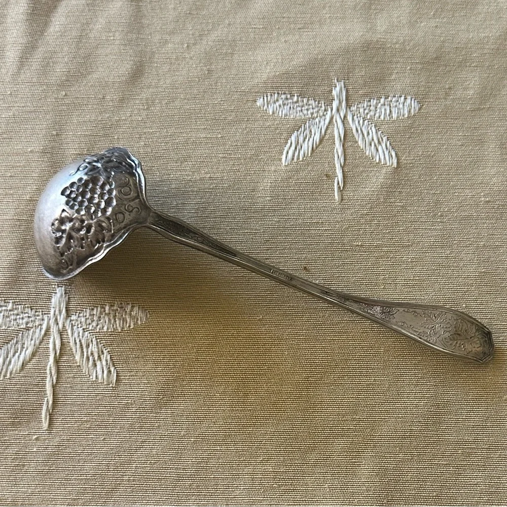 Vintage R. C. Co. 1913 Isabella Grape Pattern Sauce / Gravy Ladle / Spoon.